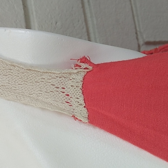 Rue 21 Coral/Cream Lace Floral Maxi Dress. Size Small. - Picture 9 of 11